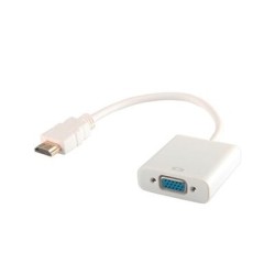 adaptador savio cl-27 b hdmi (m) a vga (h) blanco hdmi macho a vga hembra blanco