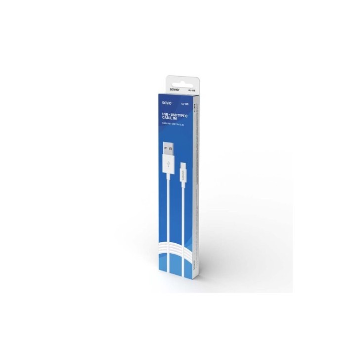 cable usb(a) - usb(c) 1m savio cl-125 1m blanco 2.1a