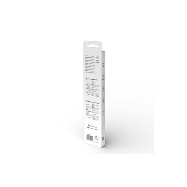 cable usb(a) - usb(c) 1m savio cl-125 1m blanco 2.1a