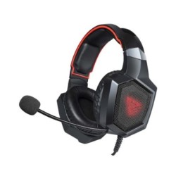 auriculares gaming savio forge jack 3.5 mm + usb multiplataforma  cable 2.2m luz led roja