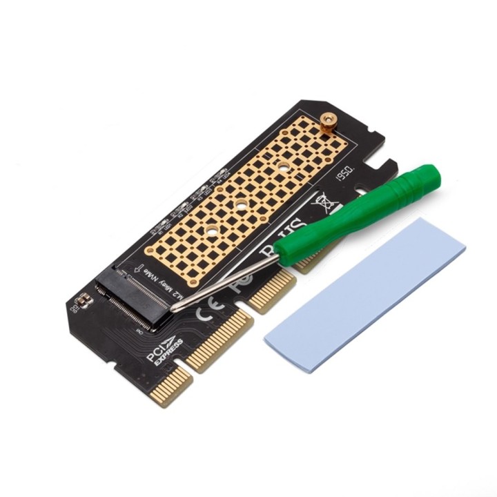 tarjeta adaptadora savio de pci-e a m2 nvme m-key estandar nvme conectores m.2 y pci express