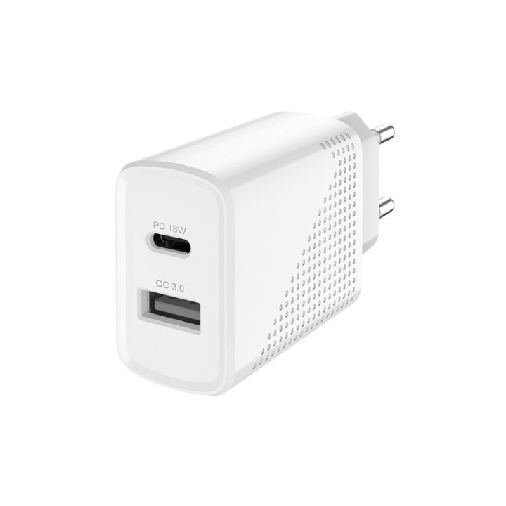 cargador usb 3.0 de carga rapida 18w savio la-05 1pd   1usb(a) blanco 18w incluye cable