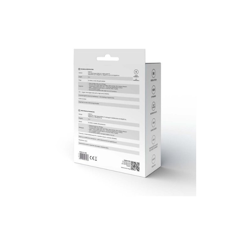 cable hdmi 2.1 (m) trenzado 8k savio cl-169 5m 5m macho a macho azul y negro hdr 8k