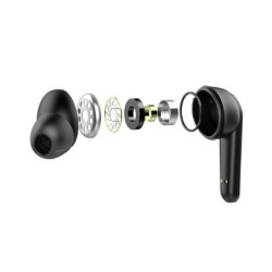 auriculares inalabricos bluetooth 5.3 savio tws-11 negro autonomia 8h funcion carga rapida