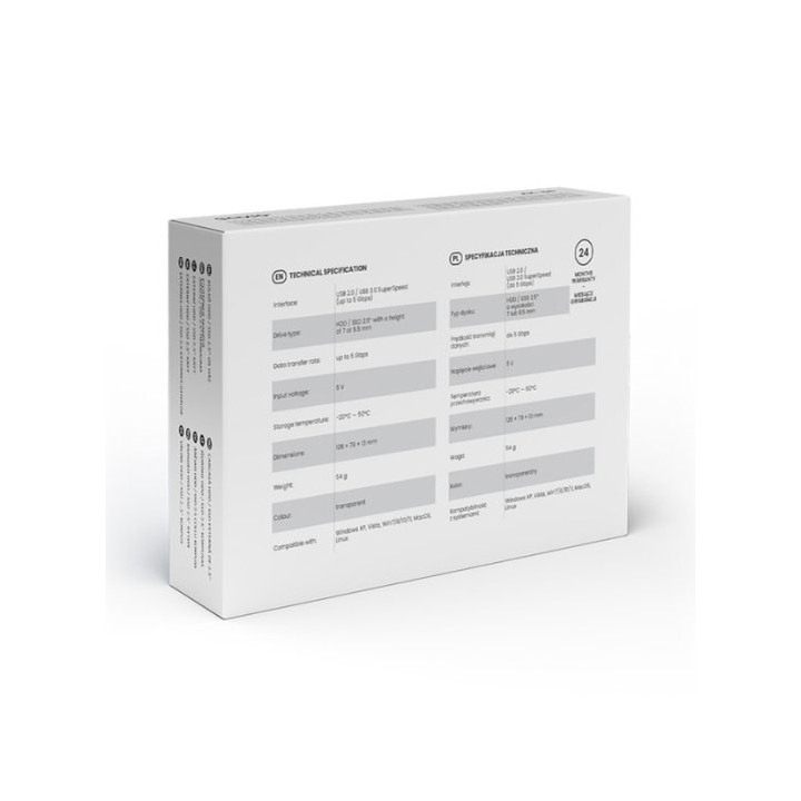 caja externa disco duro hdd ssd 2.5   savio ak-66 transparente usb 3.0 hasta 5 gbps