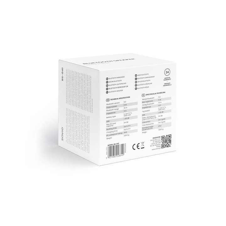 altavoz bluetooth 5.0 5w negro savio bs-041 alcance 10m autonomia 5h lector tarjetas