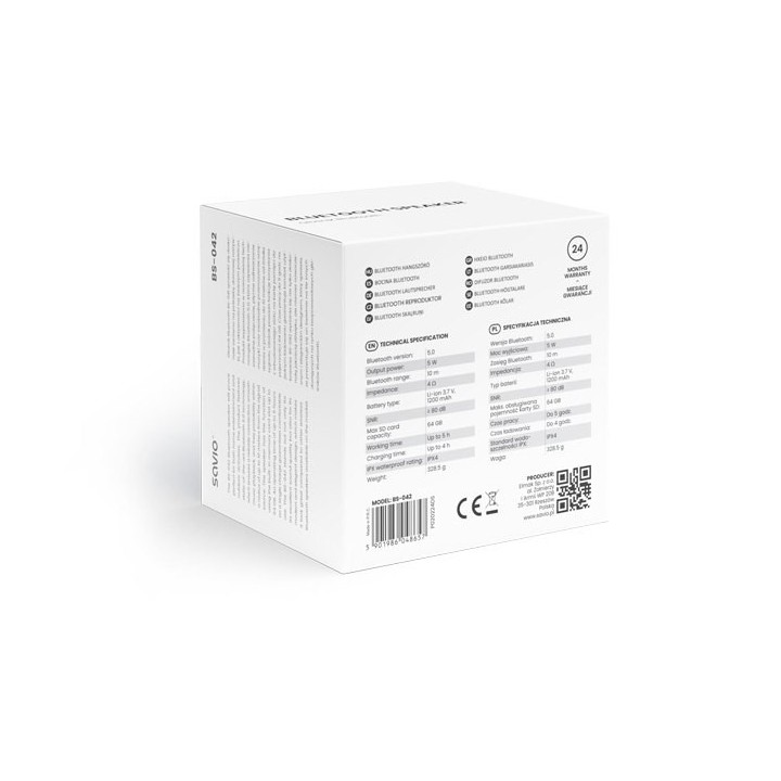 altavoz bluetooth 5.0 5w negro savio bs-042 alcance 10m autonomia 5h lector tarjetas