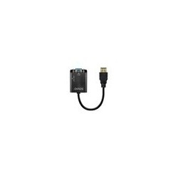 adaptador hdmi (m) - vga (h) + mini jack 3.5 mm 1080p negro