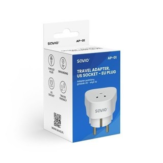 adaptador enchufe viaje usa a espana savio ap-01 15a 3750w 100-250v, 50 hz