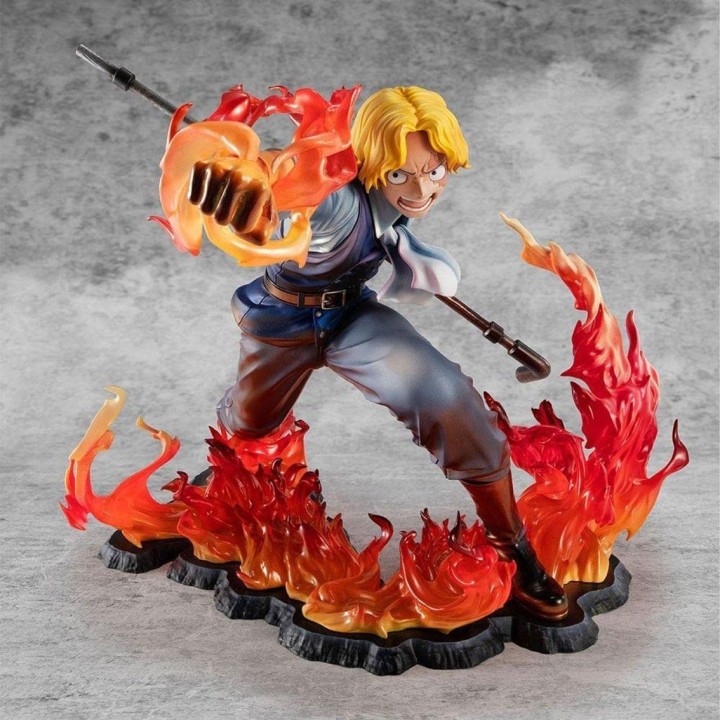 megahouse figura megahouse one piece sabo fire fist inheritance p.o.p. edicion limitada