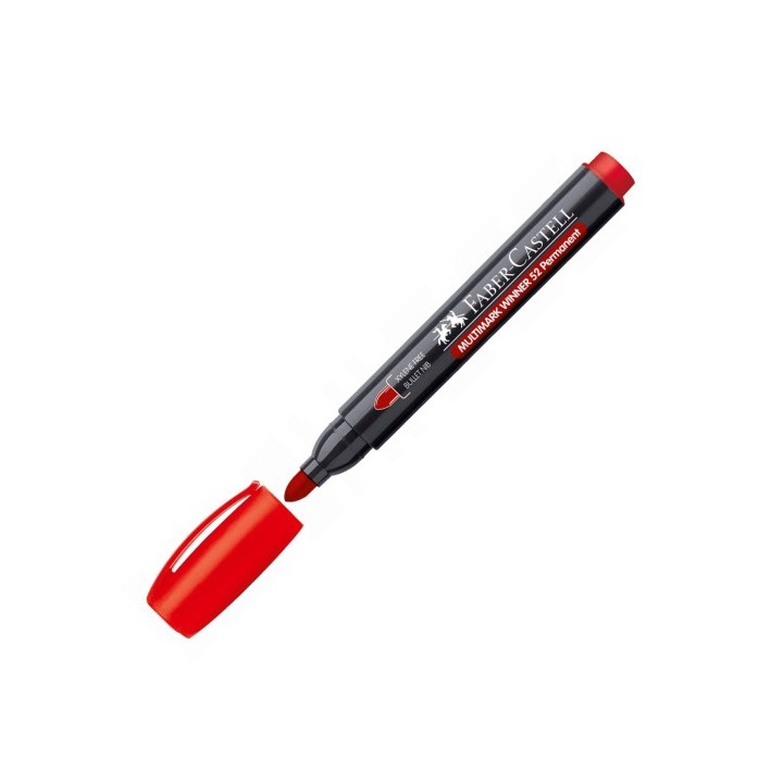 faber-castell marcador multimark winner 23 rojo punta conica y sin clip faber castell 453323