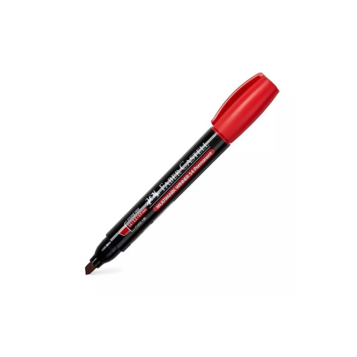 faber-castell marcador multimark winner 54-e rojo punta biselada y sin clip faber castell 153121