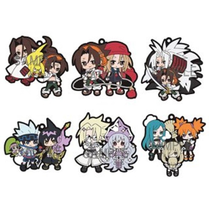 megahouse accesorio de colgante llavero megahouse rubber mascot shaman king set de 6