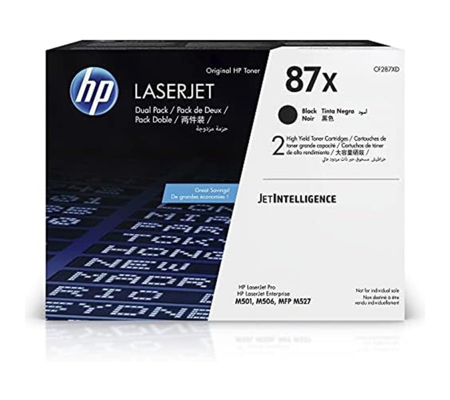 hp toner hp laserjet enterprise 87x negro pack 2 unidades