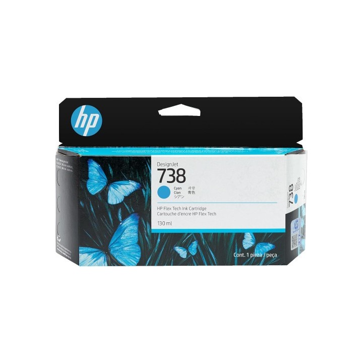 hp hp designjet 738 cartucho cian 130ml