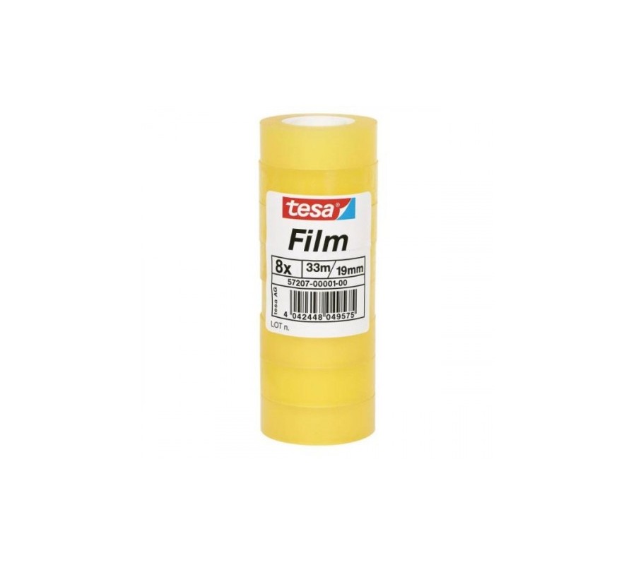tesa torre 8 rollos cinta adhesiva standard 19mm.x33m. transparente tesa 57207-00001-01