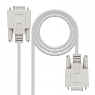 nanocable nanocable cable serie null modem, db9/h-db9/h, 1.8 m