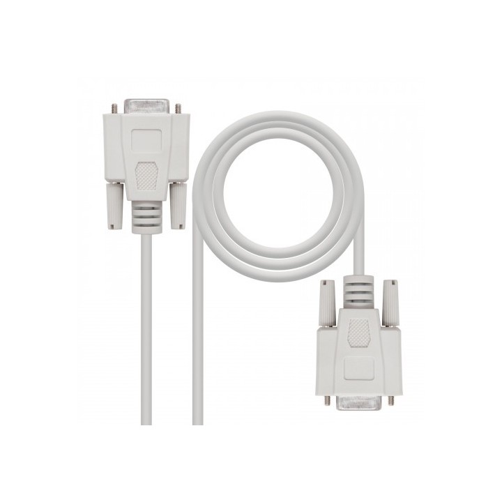nanocable nanocable cable serie null modem, db9/h-db9/h, 1.8 m