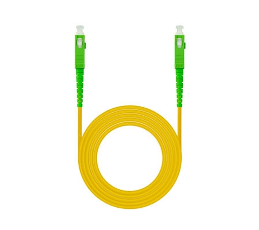 nanocable cable fibra sc/apc lszh amarillo 10m