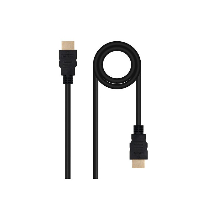 nanocable nanocable cable hdmi v2.0 4k@60hz 18gbps a/m-a/m, 1 m, negro
