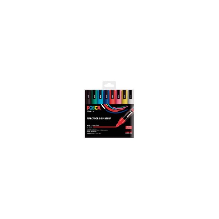 uni-ball estuche 8 uds. pc-5m basic posca uniball 182634679