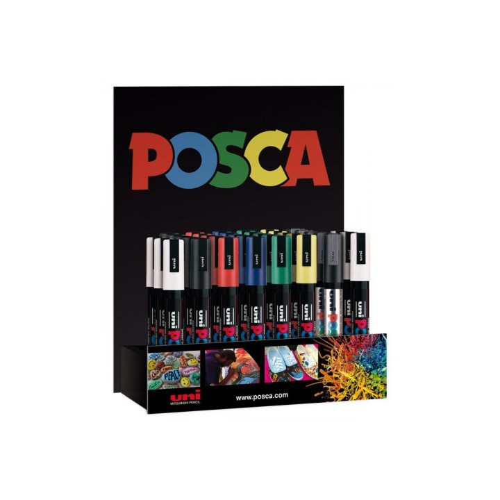 uni-ball expositor uni posca 36 unidades 1,8m-2,5mm uni-ball 182634359