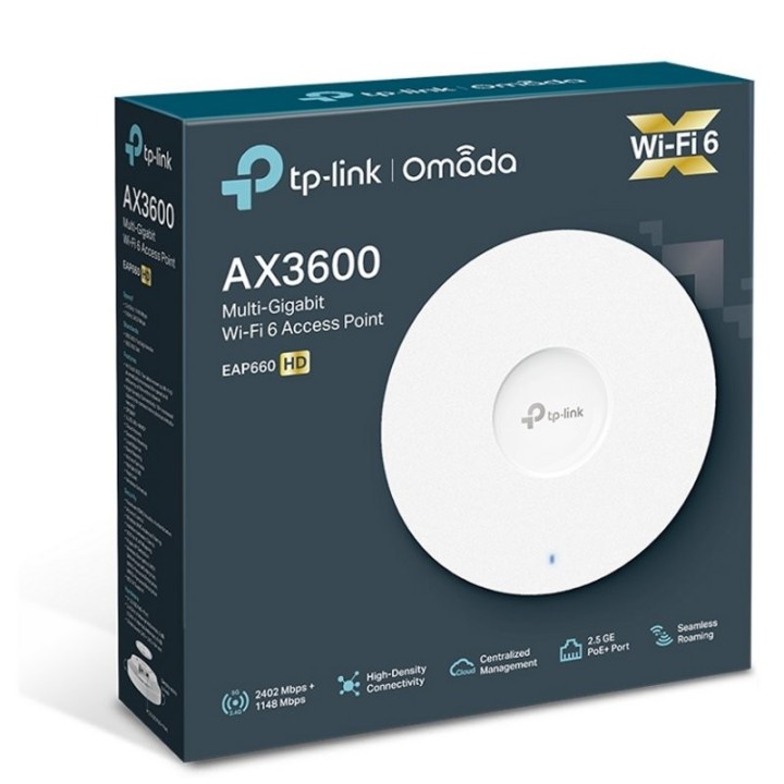 tp-link eap660hd ap wifi6 ax3600 techo dual 1x2.5g