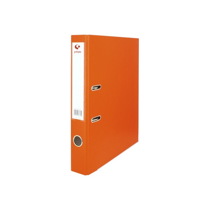 grafoplas archivador palanca 45 color naranja fo lomo estrecho 290x350x55 grafoplas 17279352
