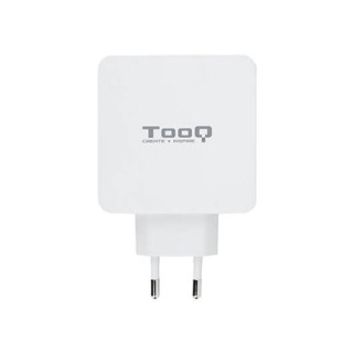 tooq cargador doble usb tipo c pd + usb tipo a qc3.0 tooq blanco usb tipo c pd - usb tipo a qc3.0 -