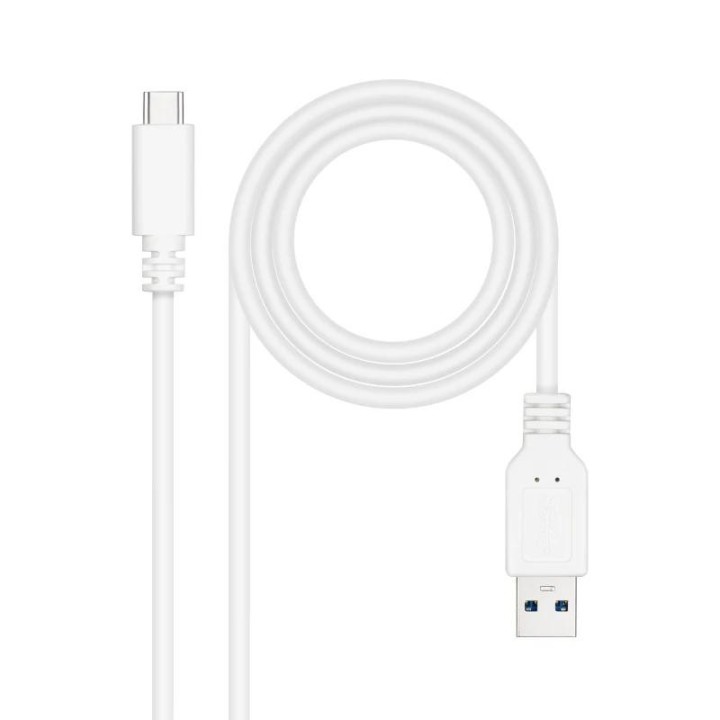 nanocable cable usb 3.1 gen2 usb-c/a 1 m blanco