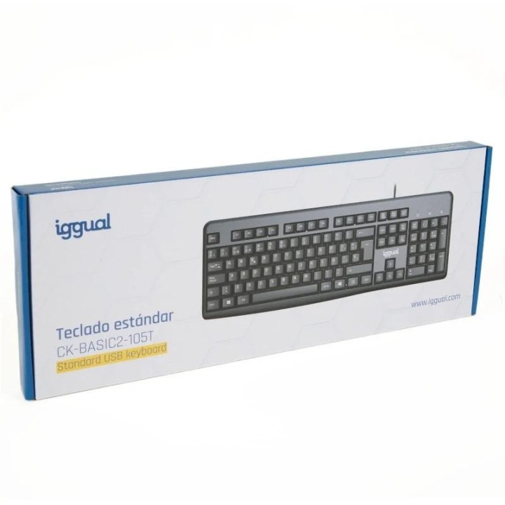 iggual teclado estandar ck-basic2-105t negro