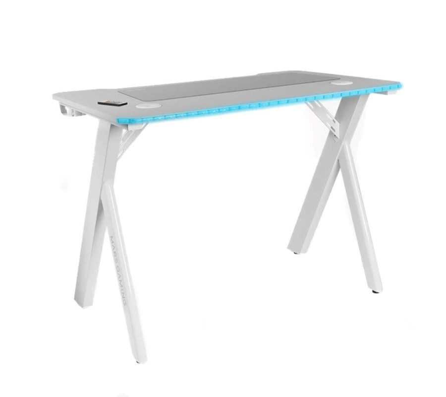 mars gaming mesa mars gaming mgd100 rgb 100cm white