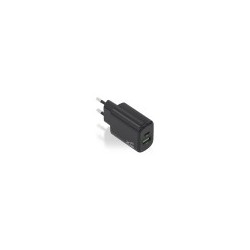 cargador aisens gan 20w, 1xusb-c pd3.0, 1xusb-a qc3.0, negro
