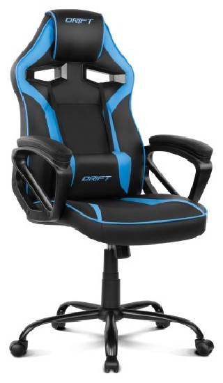 drift drift dr50 silla para videojuegos de pc asiento acolchado tapizado negro, azul