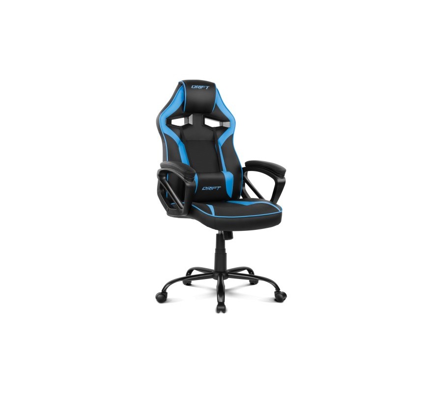 drift drift dr50 silla para videojuegos de pc asiento acolchado tapizado negro, azul