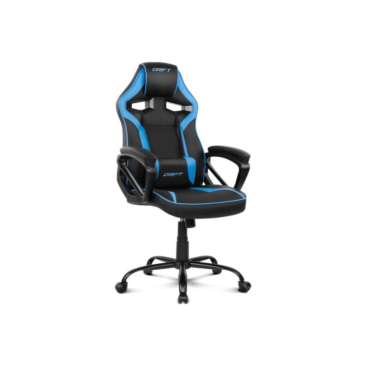 drift drift dr50 silla para videojuegos de pc asiento acolchado tapizado negro, azul