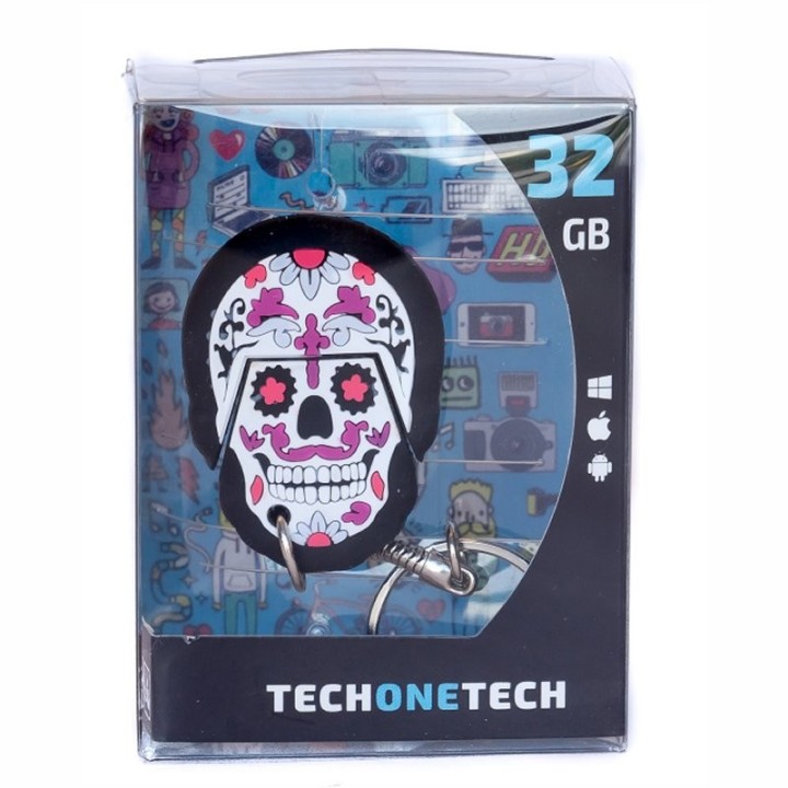 tech one tech calavera pinky 32 gb usb 2.0