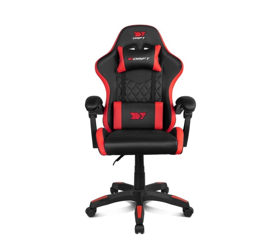 silla gaming drift dr35 black-red peso soportado 100kg reposabrazos acolchado