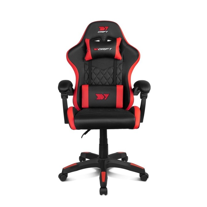 silla gaming drift dr35 black-red peso soportado 100kg reposabrazos acolchado