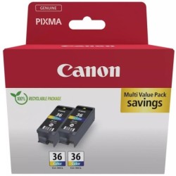 canon multipack canon cli - 36 c - m - y 2 unidades