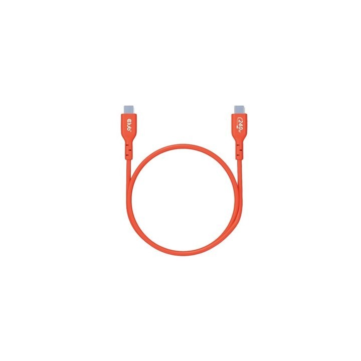 cable carga 240w club3d certificado usb2 tipo-c 1m usb-if datos 480mb  pd 240w(48v 5a) epr m m 1m