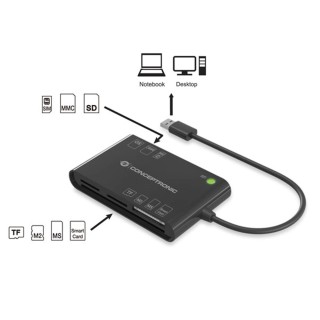 conceptronic lector de tarjetas externo conceptronic usb 2.0 - lector dnie 3.0