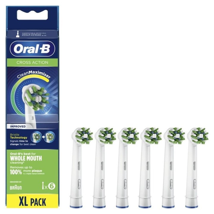 braun pack de 6 cabezales - recambios braun oral - b eb50 - 6