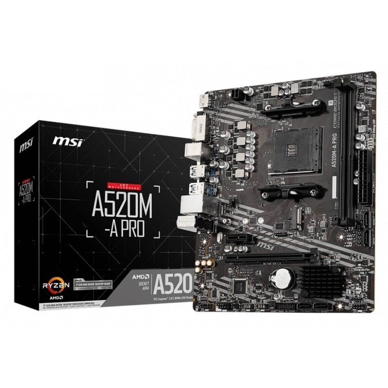 msi placa base a520m-a pro matx am4