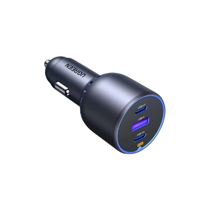 cargador coche ugreen 75w 2xusb-c pd+usb-a cargador de coche 75w cargador rapido de coche