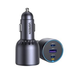 cargador coche ugreen 75w 2xusb-c pd+usb-a cargador de coche 75w cargador rapido de coche