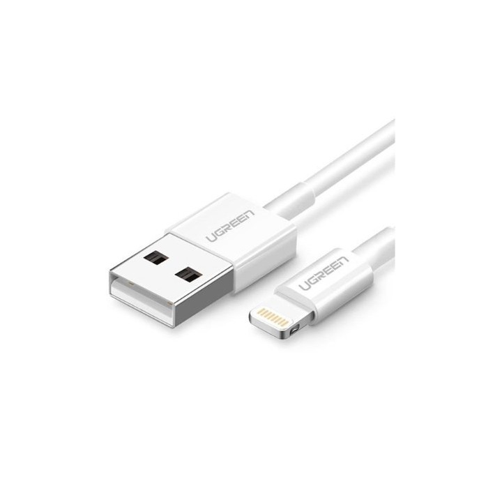 cable ugreen usb-a male a lightning mfi 1m white mfi apple cable usb-a to lightning cable 1m