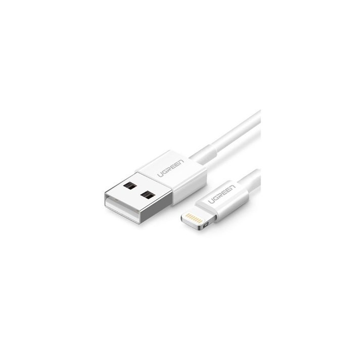 cable ugreen usb-a male a lightning mfi 1m white mfi apple cable usb-a to lightning cable 1m