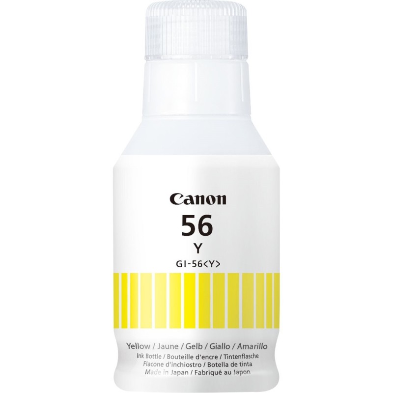 canon botella tinta canon gi - 56y amarillo 135ml 14881 paginas