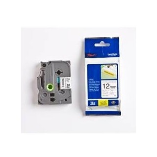 brother cinta super adhesiva brother tzes231 12mm x 8m blanco - negro